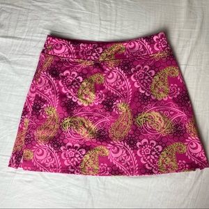 Lola Pink Paisley Skirt with shorts. Size Small